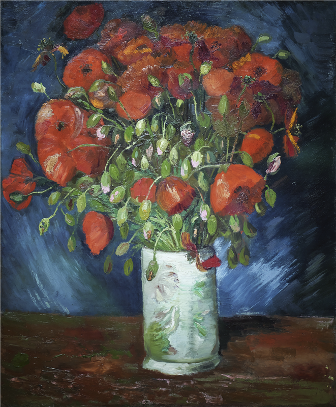 Vase with Poppies